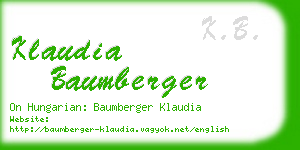 klaudia baumberger business card